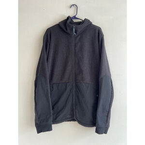 Men's Burton Black Gray Fleece Hoodie Size S